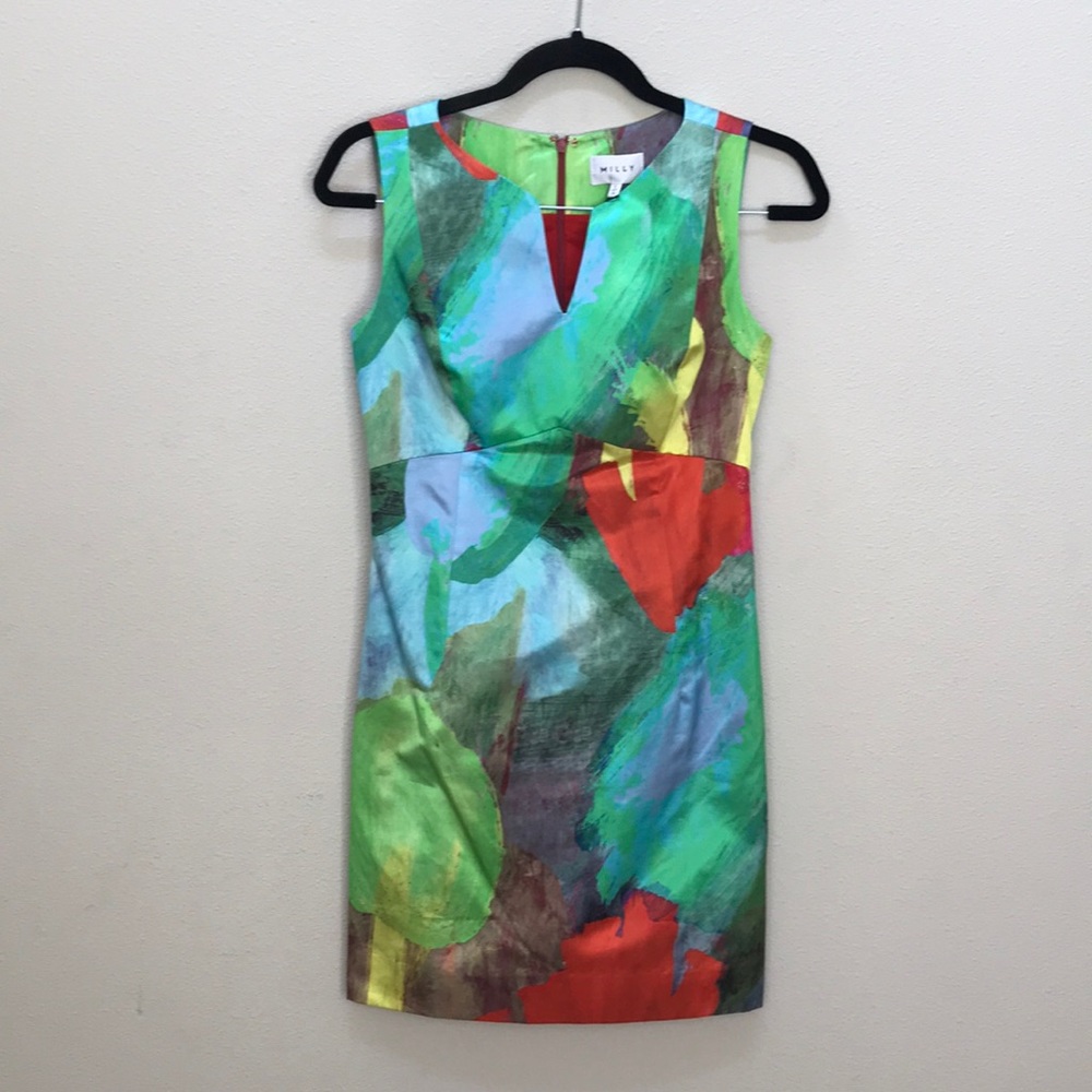 Milly Tulip Print Mini Sheath Dress Size 2